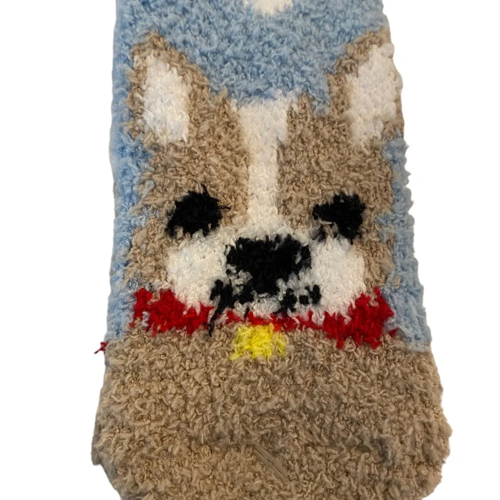 Kid’s Cozy Dog Socks and Cute French Bulldog Notepad